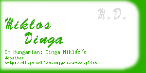 miklos dinga business card